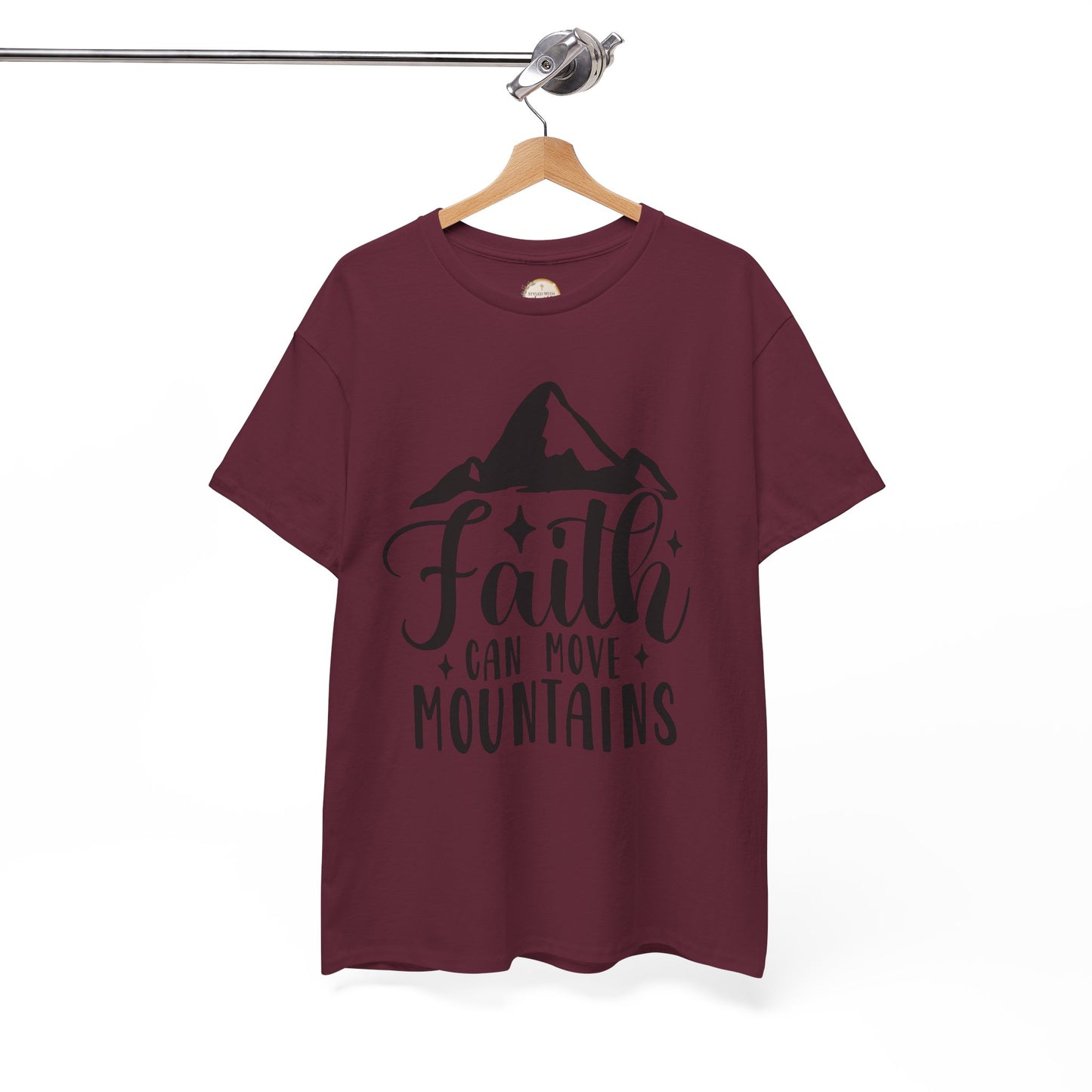 Faith Can Move Mountains - Unisex Heavy Cotton Tee