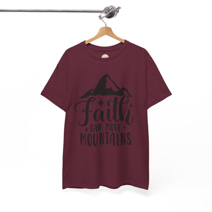 Faith Can Move Mountains - Unisex Heavy Cotton Tee