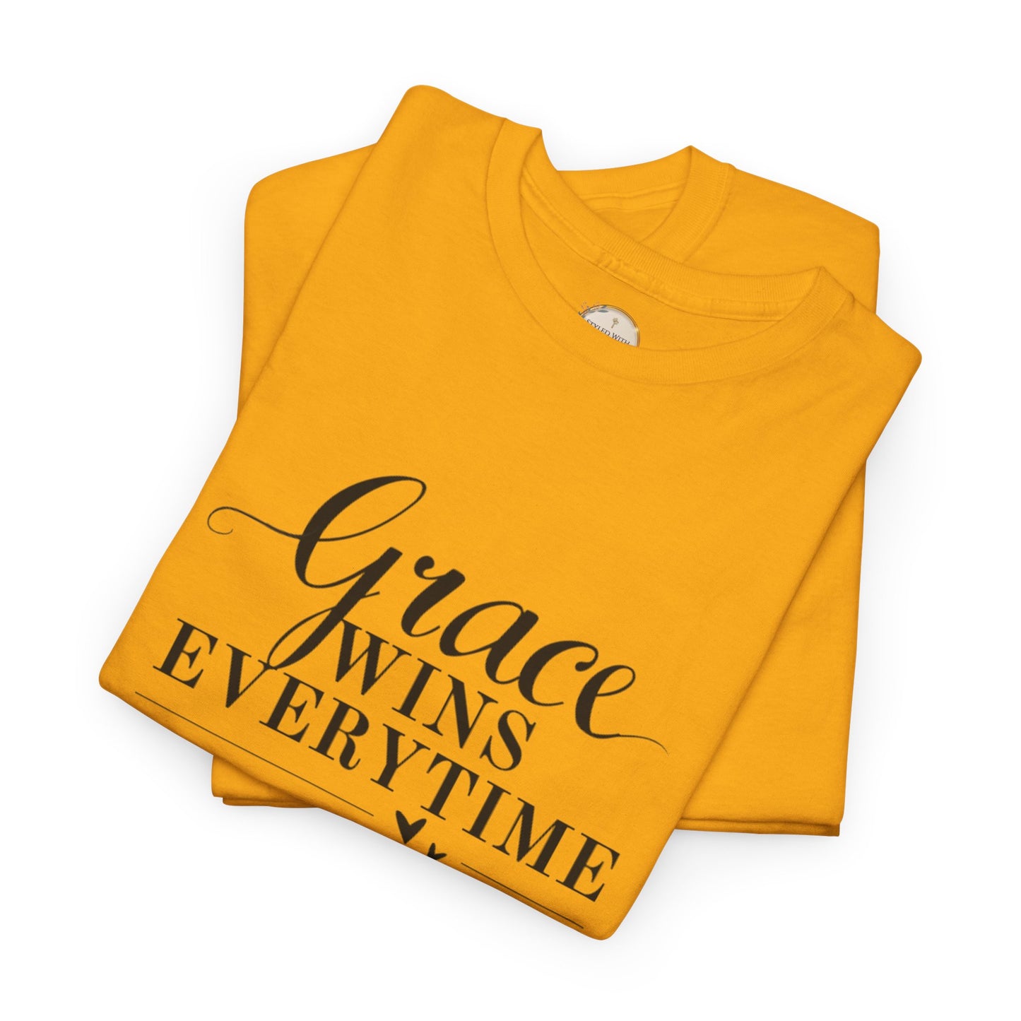Grace Wins Every Time Tee — Inspirational Christian Graphic T-Shirt