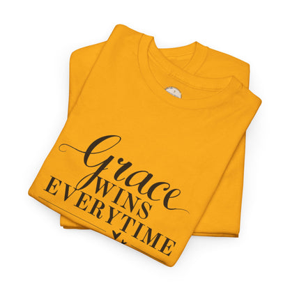 Grace Wins Every Time Tee — Inspirational Christian Graphic T-Shirt