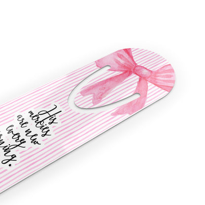 Lamentations 3:23 Bookmark with Bow Design