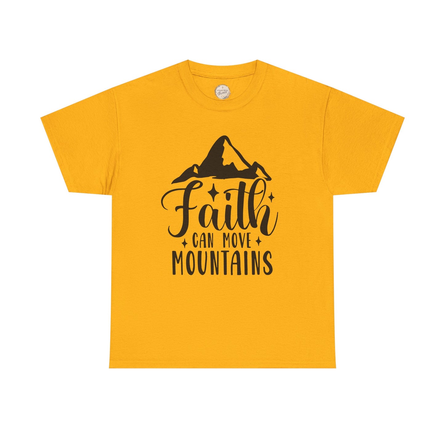 Faith Can Move Mountains - Unisex Heavy Cotton Tee