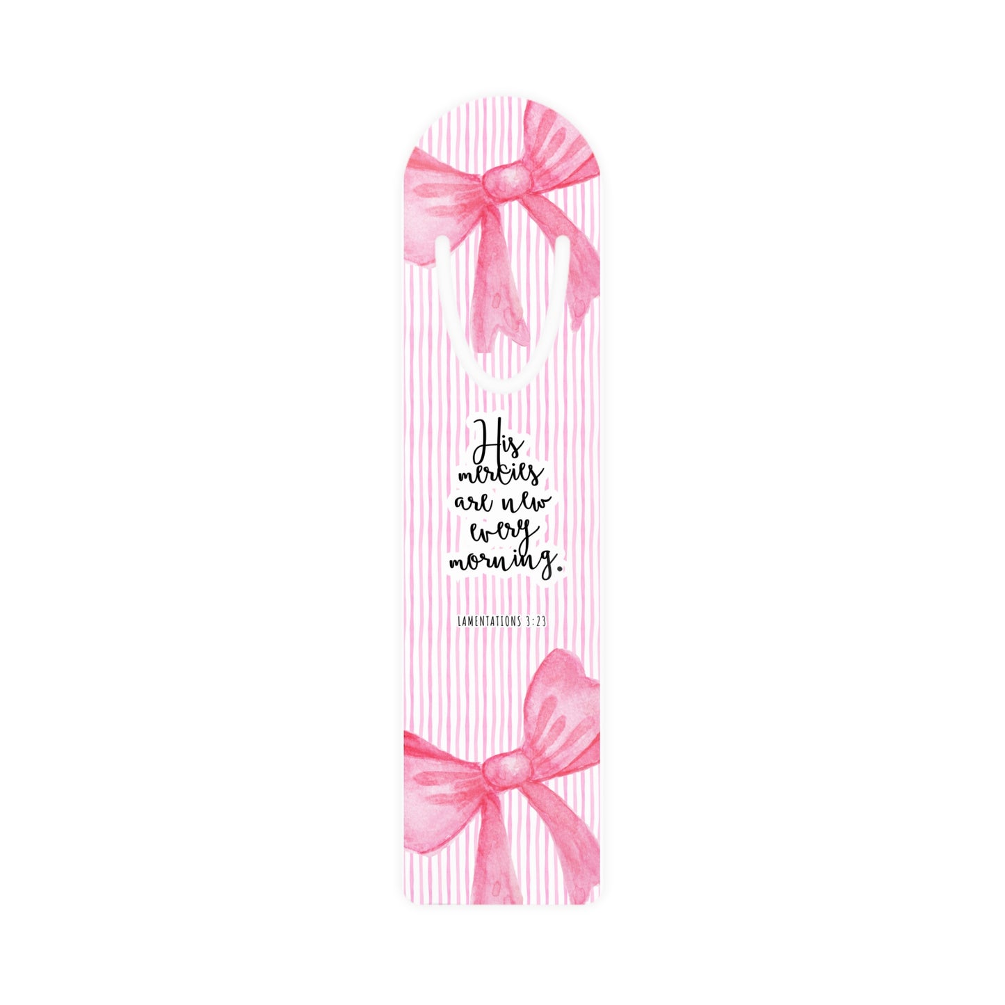 Lamentations 3:23 Bookmark with Bow Design