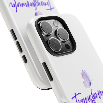 Transformada Phone Case, Inspirational Gift, Scripture Cases, Christian Accessories, Floral Design, Unique Phone Protection
