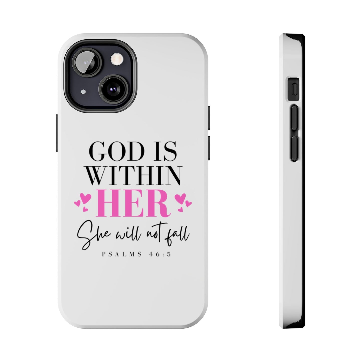 Empowering Tough Phone Case - "God is Within Her" Inspirational Design