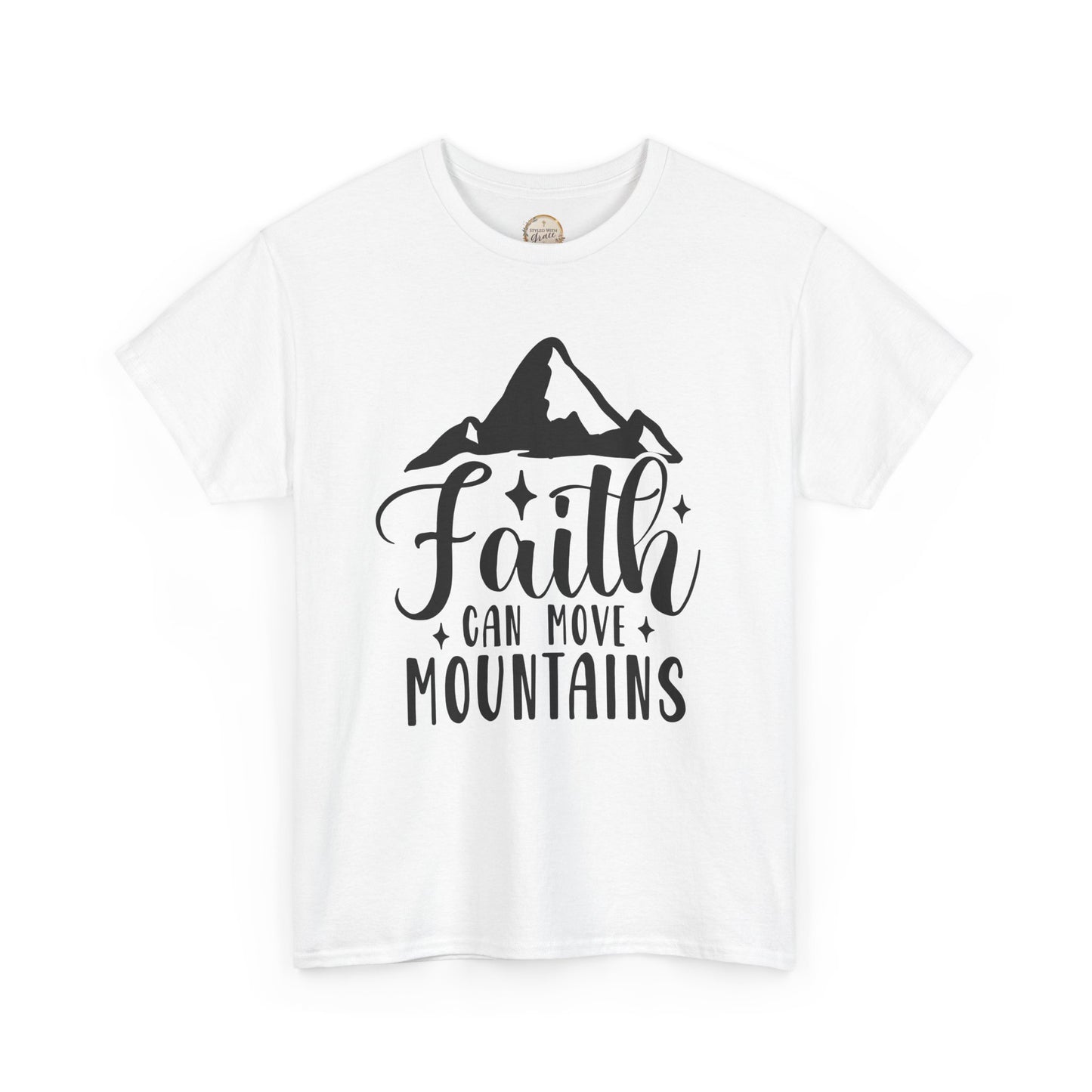 Faith Can Move Mountains - Unisex Heavy Cotton Tee