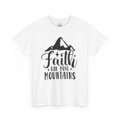 Faith Can Move Mountains - Unisex Heavy Cotton Tee