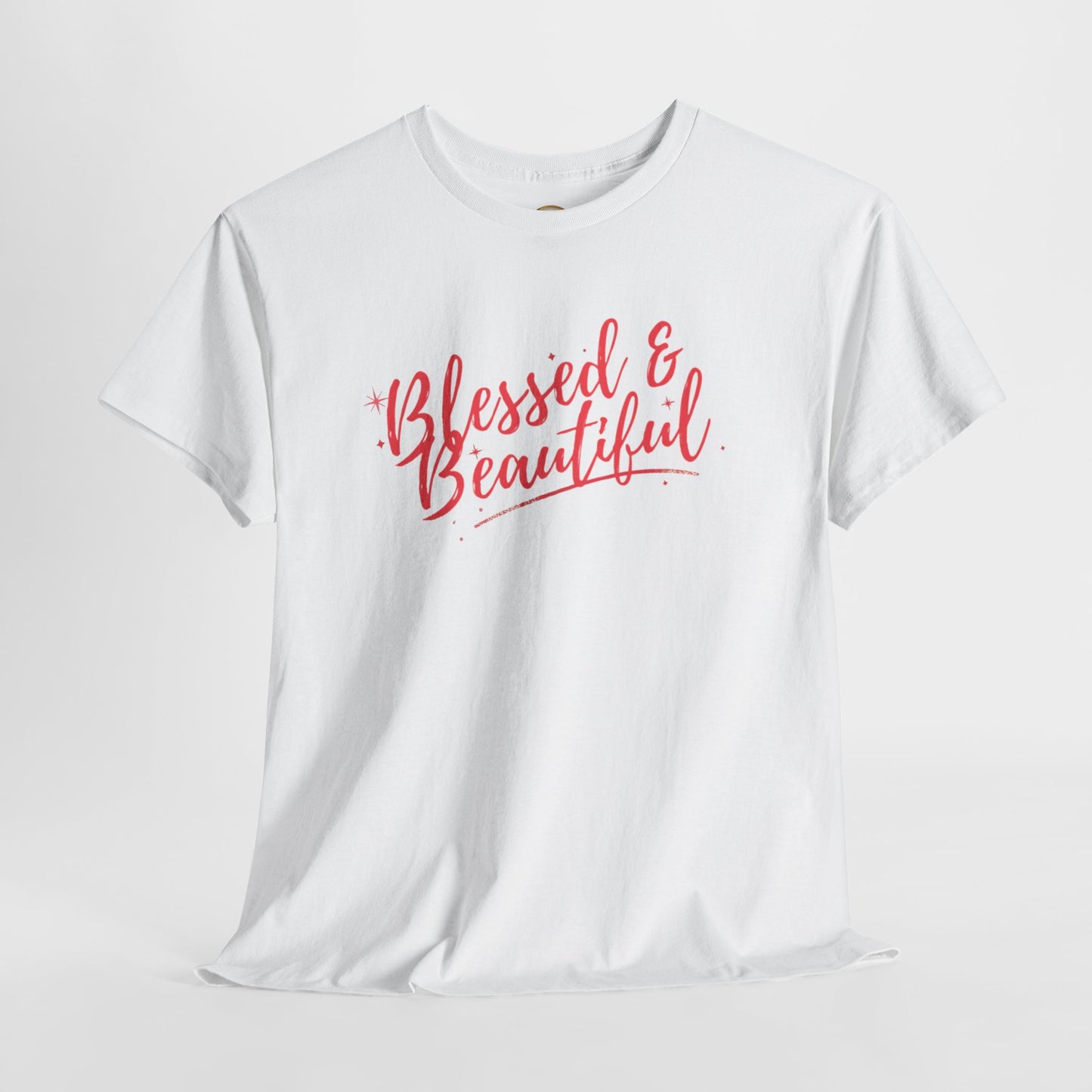 Blessed & Beautiful Unisex Heavy Cotton Tee - Inspirational Casual Wear
