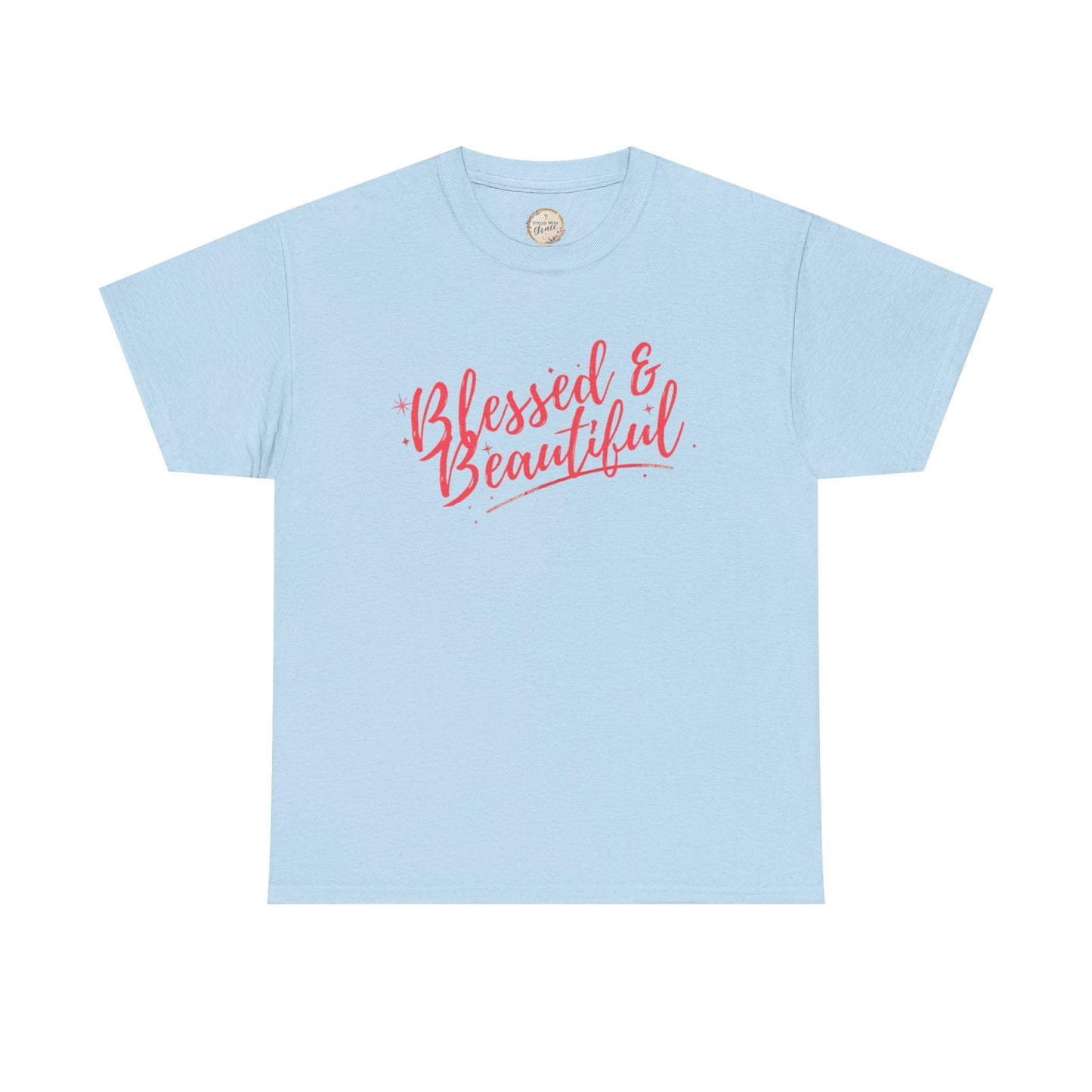 Blessed & Beautiful Unisex Heavy Cotton Tee - Inspirational Casual Wear