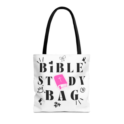 Bible Study Tote Bag - Stylish All-Over Print for Women's Spiritual Journey