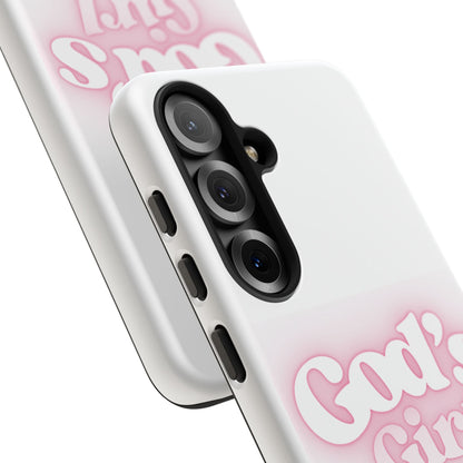 God's Girl Cute Phone Case, Pink Bow Case, Faith-Based Gifts, Christian Accessories, Birthday Present, Inspirational Jewelry