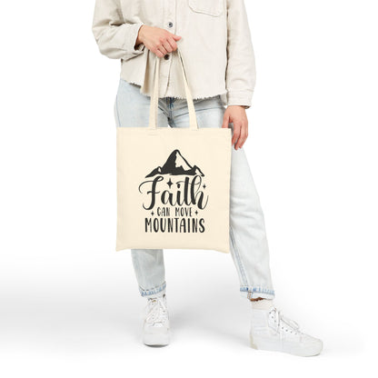 Faith Can Move Mountains Cotton Canvas Tote Bag