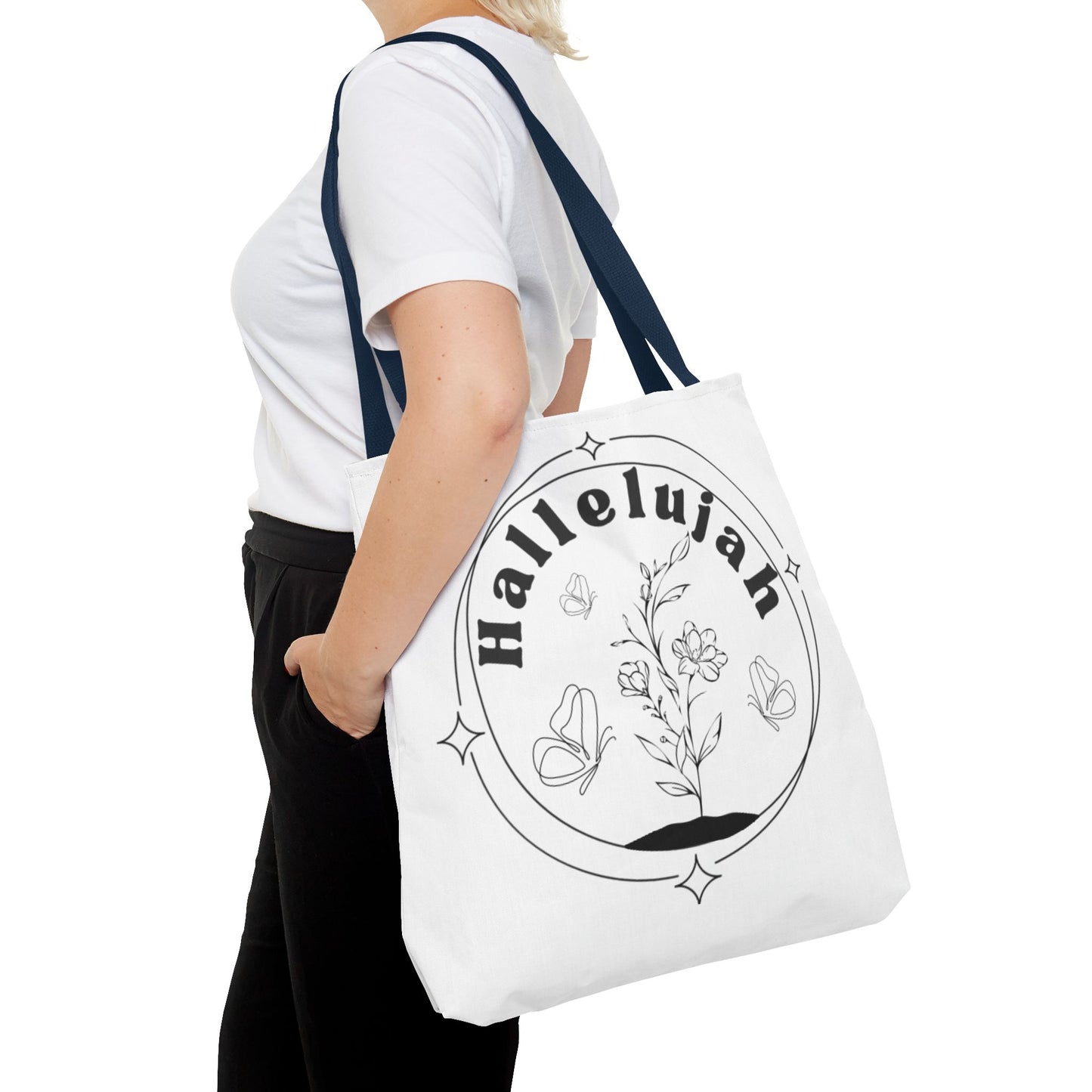 Hallelujah Tote Bag - Stylish All-Over Print for Women's Spiritual Journey