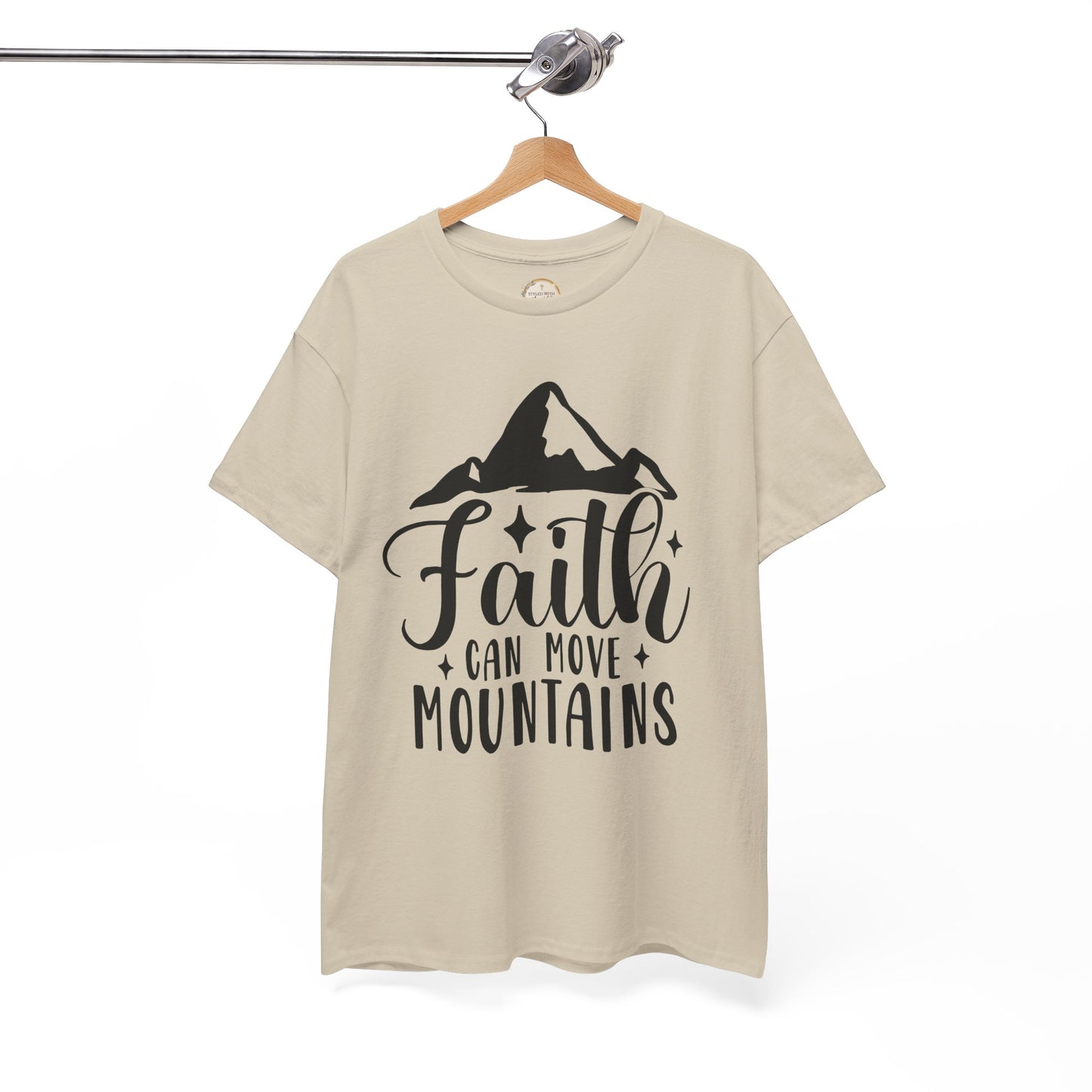 Faith Can Move Mountains - Unisex Heavy Cotton Tee
