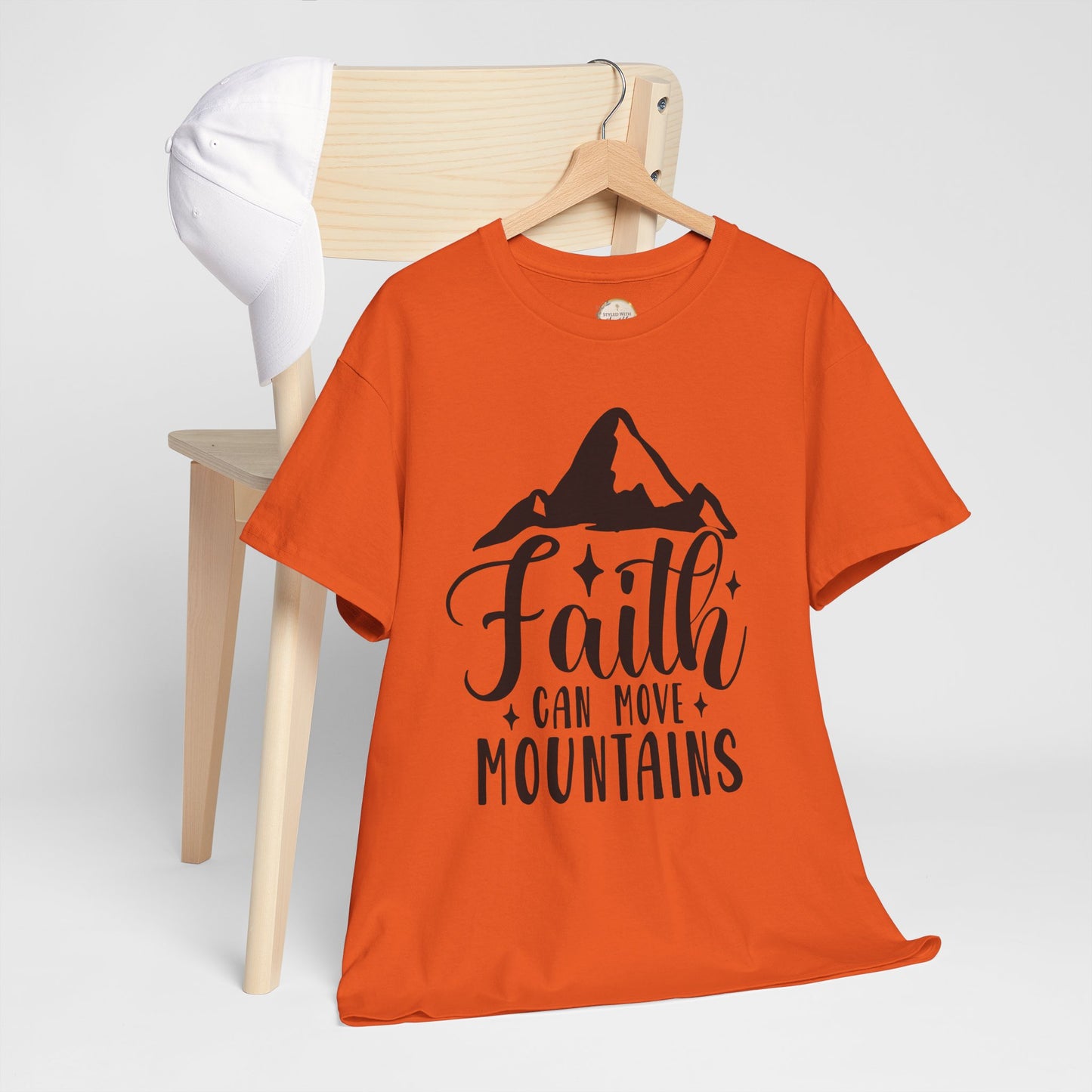 Faith Can Move Mountains - Unisex Heavy Cotton Tee