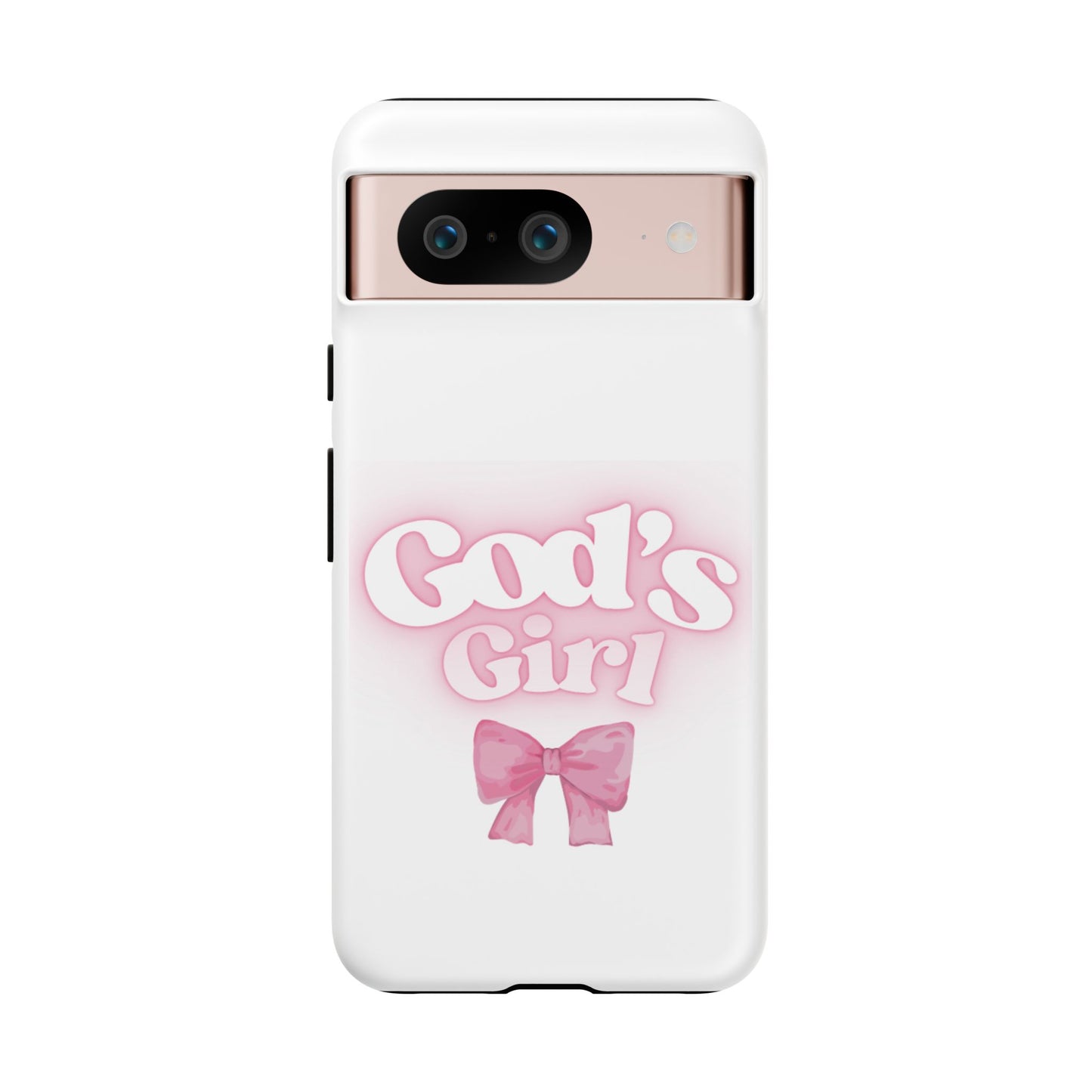 God's Girl Cute Phone Case, Pink Bow Case, Faith-Based Gifts, Christian Accessories, Birthday Present, Inspirational Jewelry