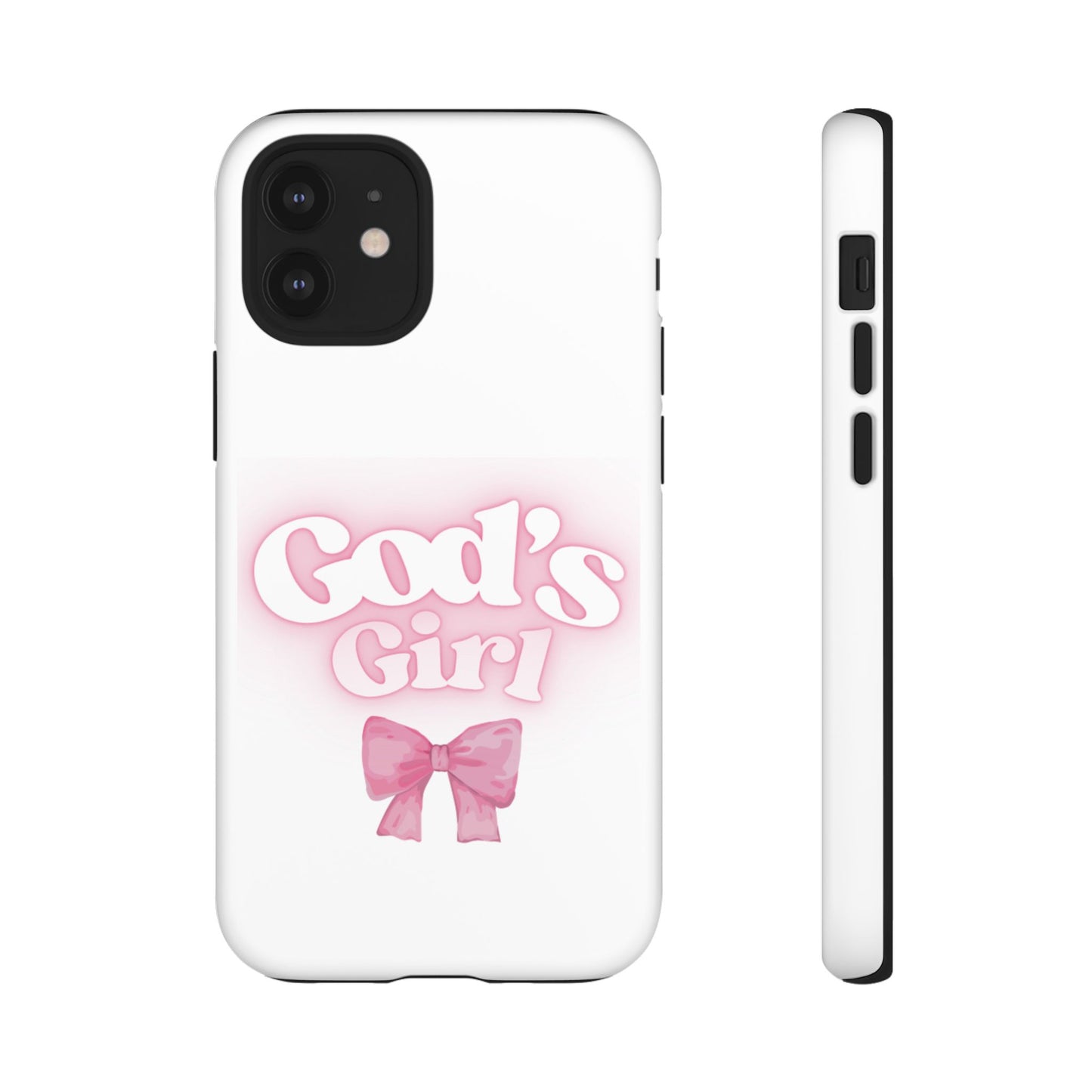 God's Girl Cute Phone Case, Pink Bow Case, Faith-Based Gifts, Christian Accessories, Birthday Present, Inspirational Jewelry