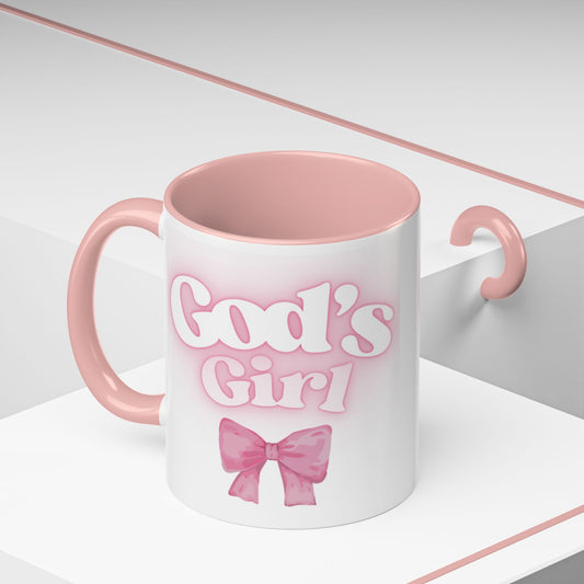 God's Girl Accent Coffee Mug - Gift for Faith, Christian, Religious Events, Inspirational Decor, Birthday, Friendship, Faith