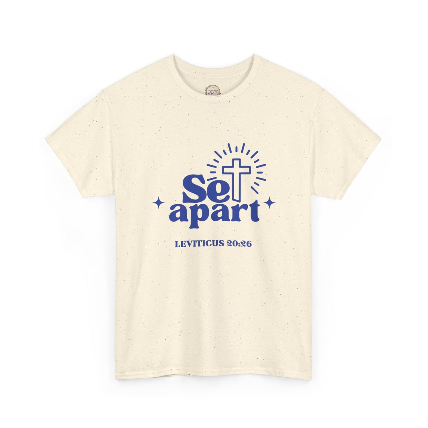 Set Apart Unisex Heavy Cotton Tee, Christian Gift Shirt, Religious Apparel, Faith-Based Clothing, Inspirational T-Shirt