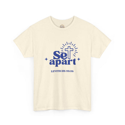 Set Apart Unisex Heavy Cotton Tee, Christian Gift Shirt, Religious Apparel, Faith-Based Clothing, Inspirational T-Shirt