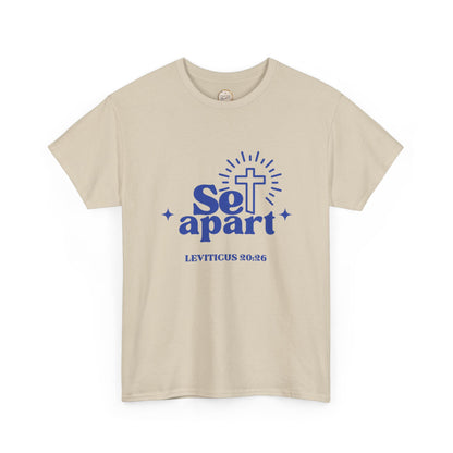 Set Apart Unisex Heavy Cotton Tee, Christian Gift Shirt, Religious Apparel, Faith-Based Clothing, Inspirational T-Shirt