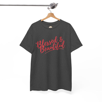 Blessed & Beautiful Unisex Heavy Cotton Tee - Inspirational Casual Wear