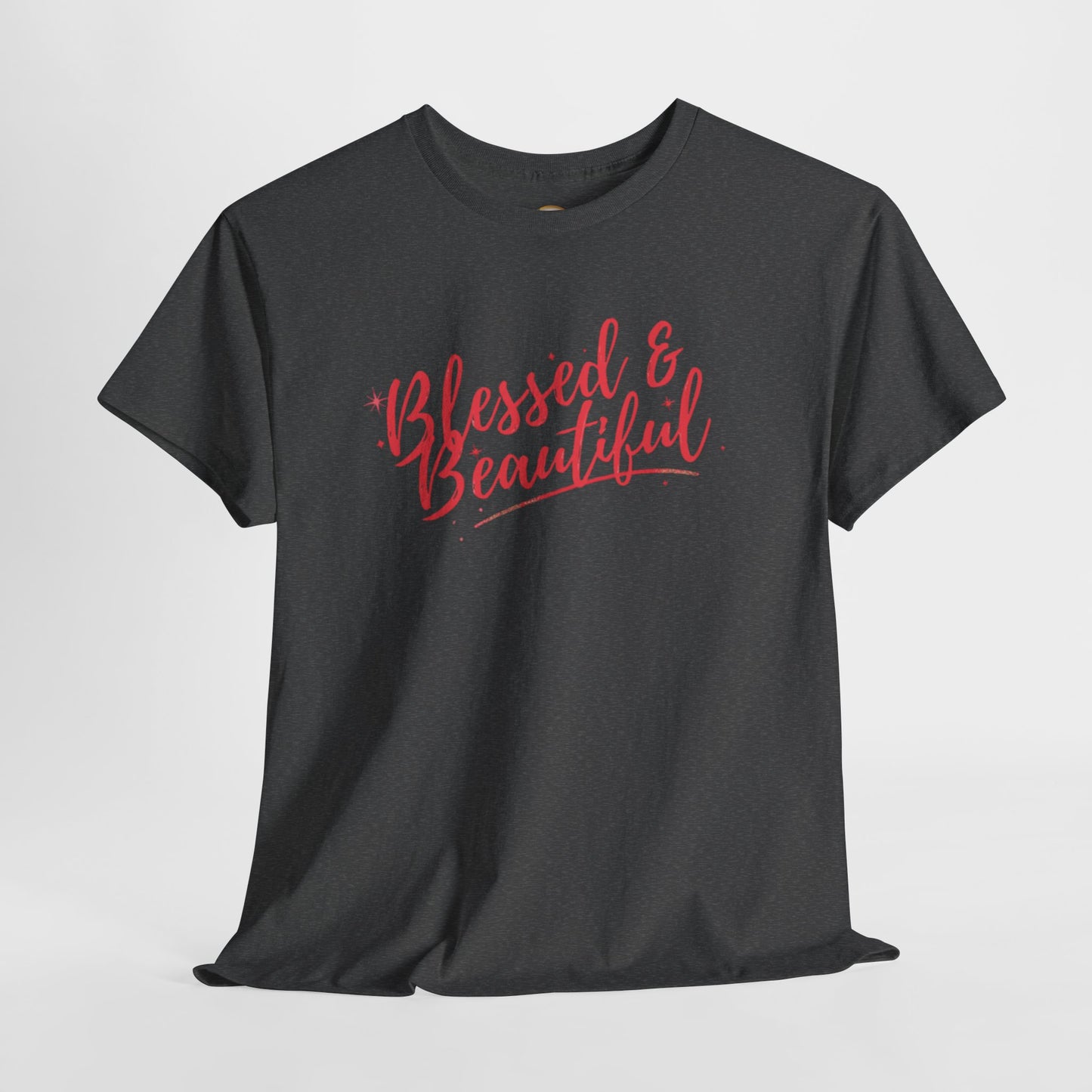 Blessed & Beautiful Unisex Heavy Cotton Tee - Inspirational Casual Wear