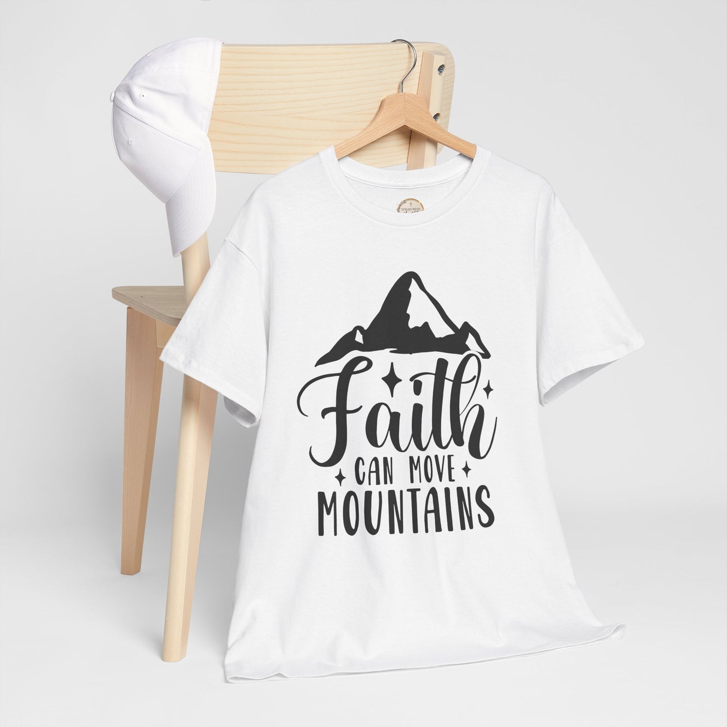 Faith Can Move Mountains - Unisex Heavy Cotton Tee