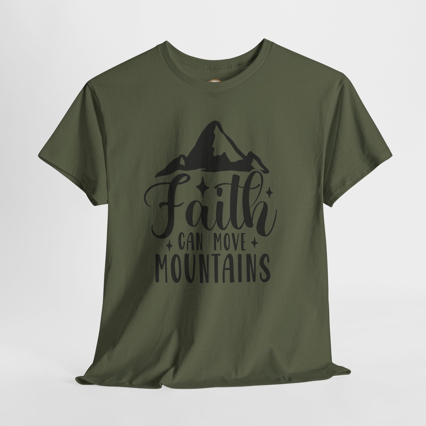 Faith Can Move Mountains - Unisex Heavy Cotton Tee
