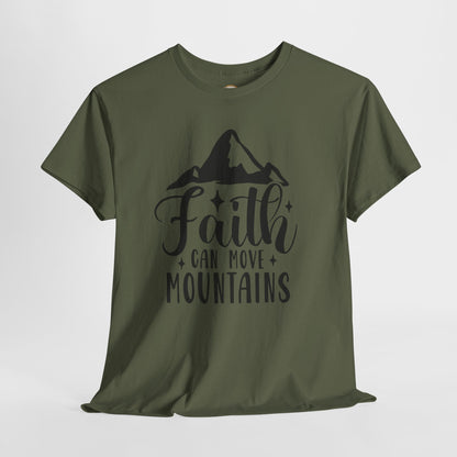 Faith Can Move Mountains - Unisex Heavy Cotton Tee