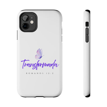 Transformada Phone Case, Inspirational Gift, Scripture Cases, Christian Accessories, Floral Design, Unique Phone Protection