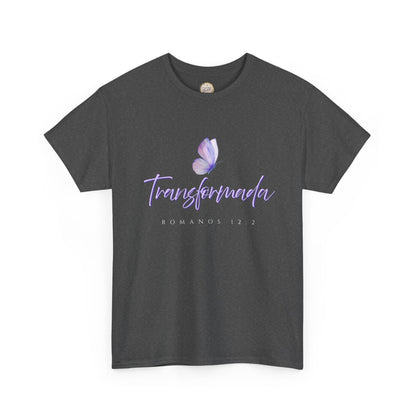 Transformada Unisex Heavy Cotton Tee, Inspirational Shirt, Gift for Women, Motivational Top, Spiritual Apparel, Casual Wear