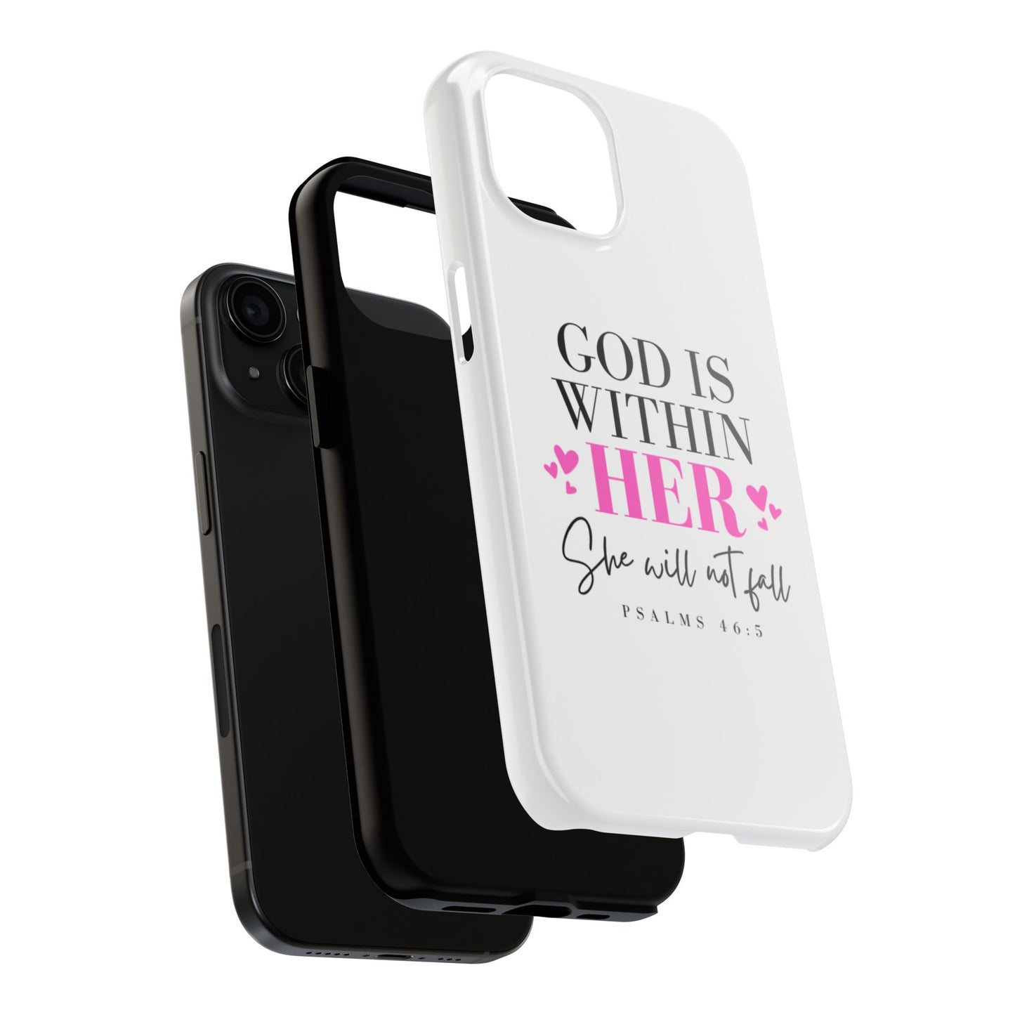 Empowering Tough Phone Case - "God is Within Her" Inspirational Design