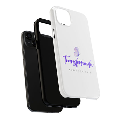 Transformada Phone Case, Inspirational Gift, Scripture Cases, Christian Accessories, Floral Design, Unique Phone Protection