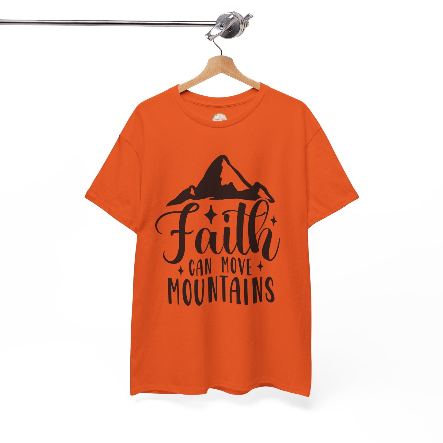 Faith Can Move Mountains - Unisex Heavy Cotton Tee