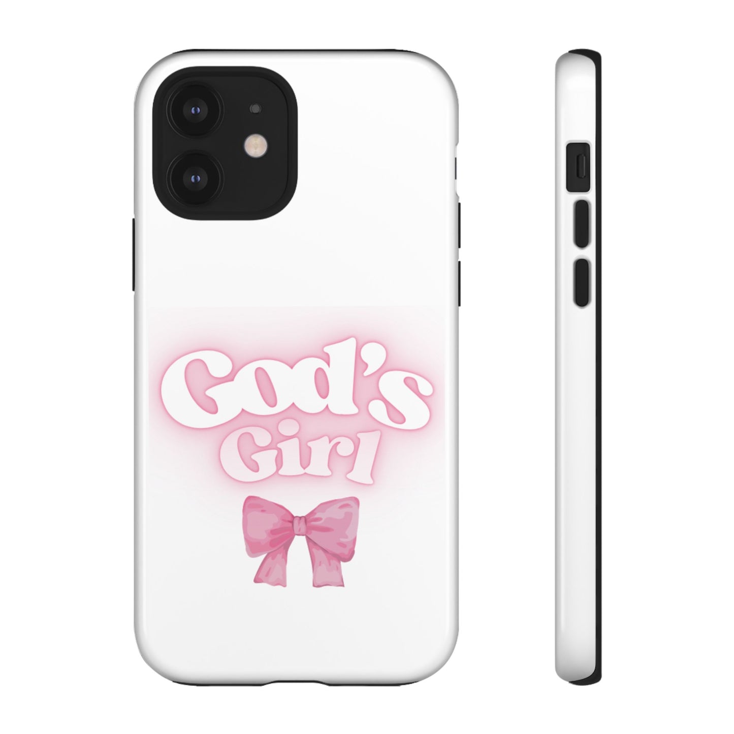 God's Girl Cute Phone Case, Pink Bow Case, Faith-Based Gifts, Christian Accessories, Birthday Present, Inspirational Jewelry