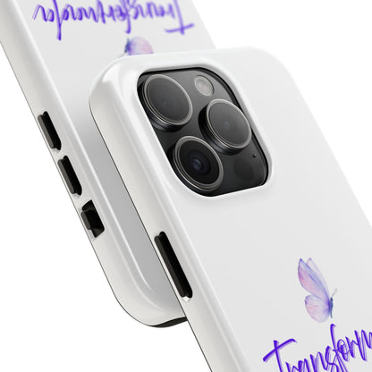 Transformada Phone Case, Inspirational Gift, Scripture Cases, Christian Accessories, Floral Design, Unique Phone Protection
