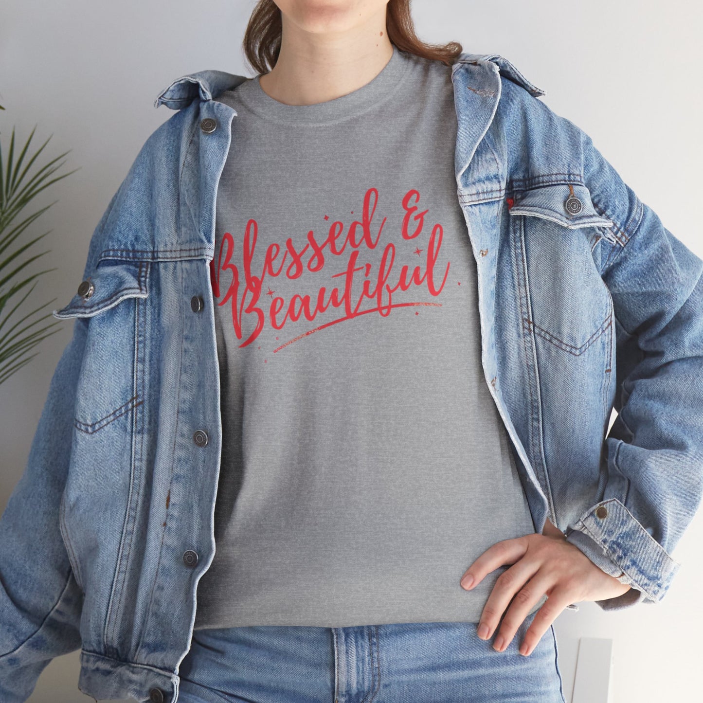 Blessed & Beautiful Unisex Heavy Cotton Tee - Inspirational Casual Wear