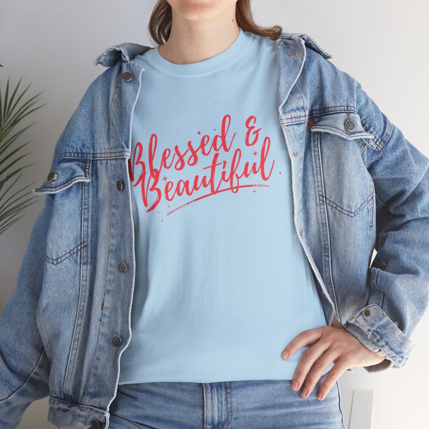 Blessed & Beautiful Unisex Heavy Cotton Tee - Inspirational Casual Wear