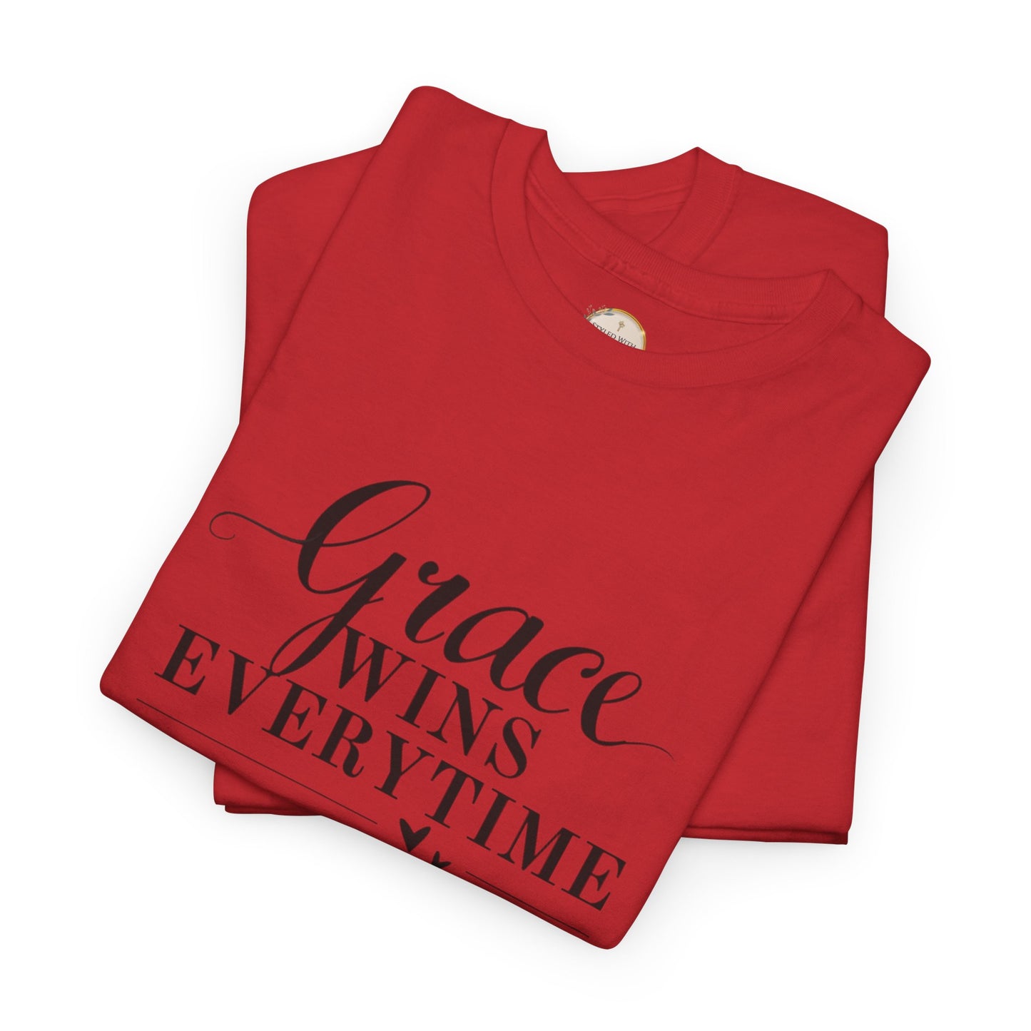 Grace Wins Every Time Tee — Inspirational Christian Graphic T-Shirt