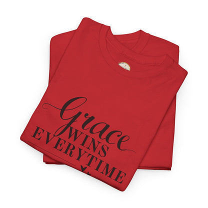Grace Wins Every Time Tee — Inspirational Christian Graphic T-Shirt