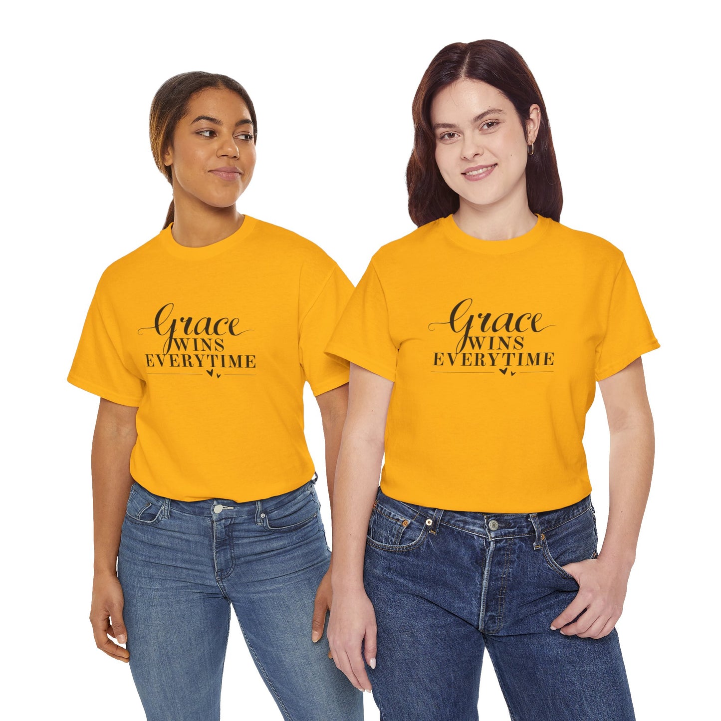 Grace Wins Every Time Tee — Inspirational Christian Graphic T-Shirt