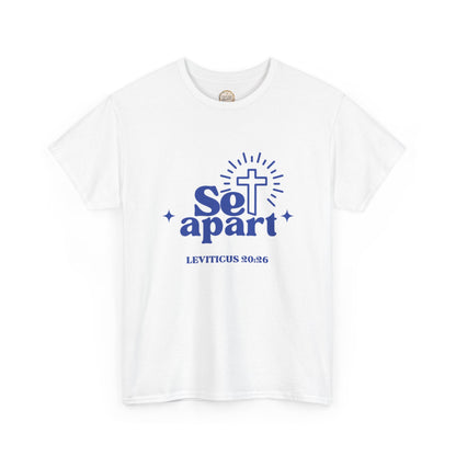 Set Apart Unisex Heavy Cotton Tee, Christian Gift Shirt, Religious Apparel, Faith-Based Clothing, Inspirational T-Shirt