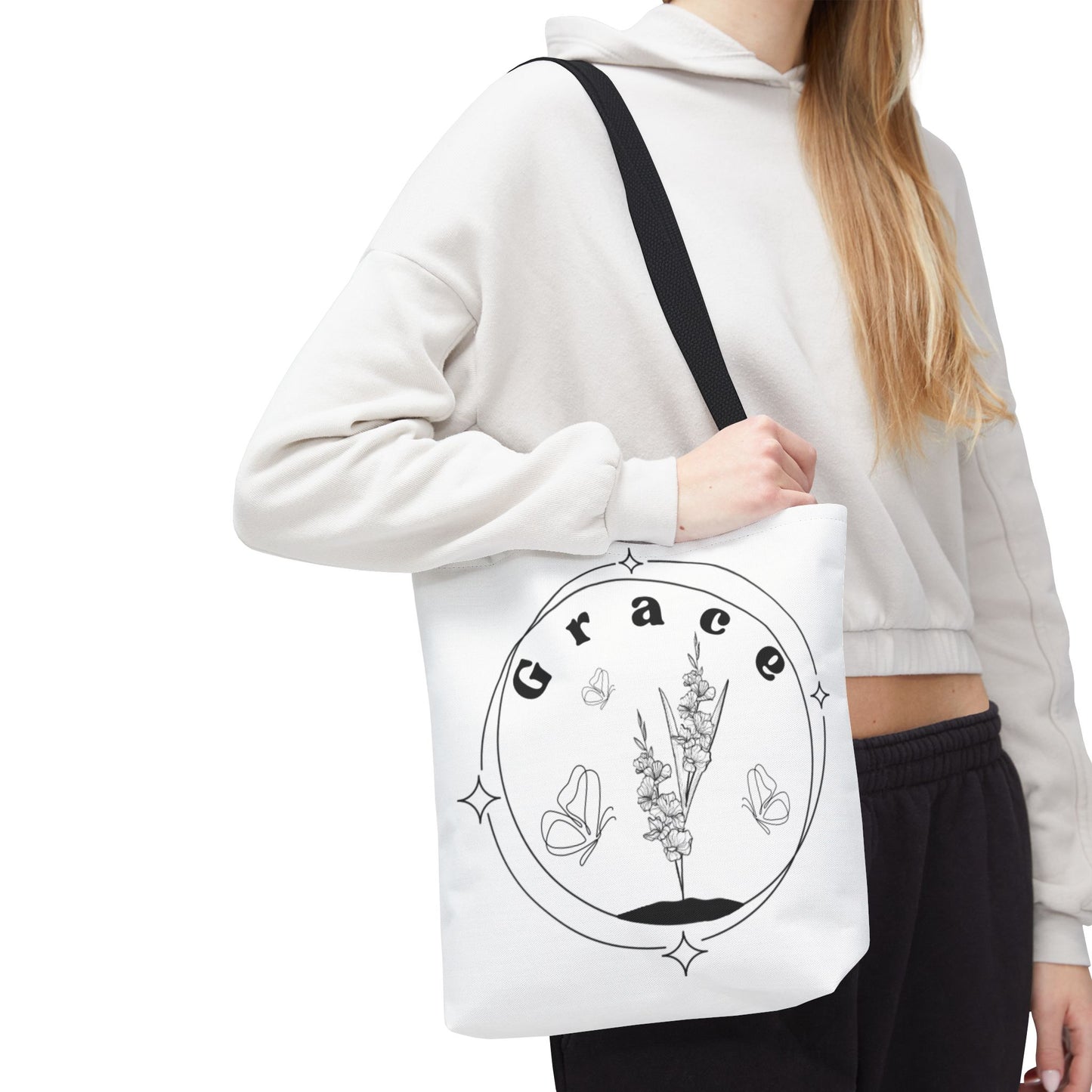 Grace Tote Bag - Stylish All-Over Print for Women's Spiritual Journey