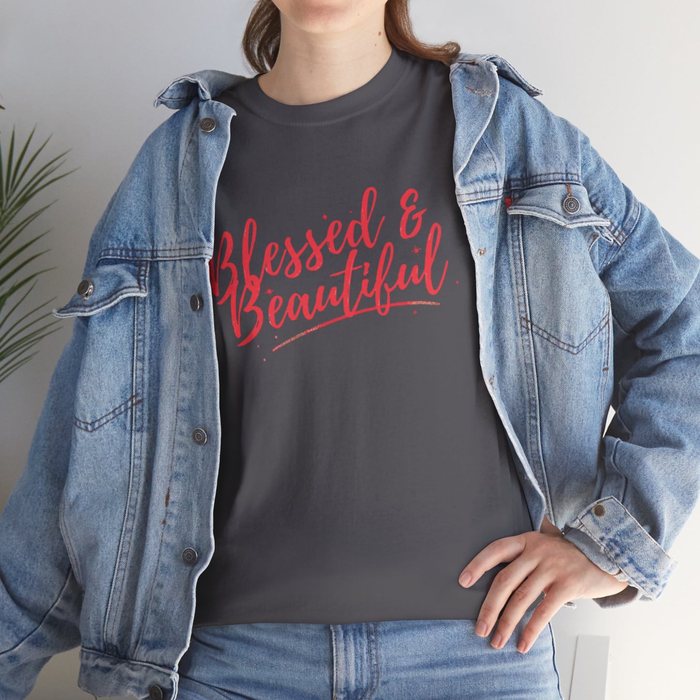 Blessed & Beautiful Unisex Heavy Cotton Tee - Inspirational Casual Wear