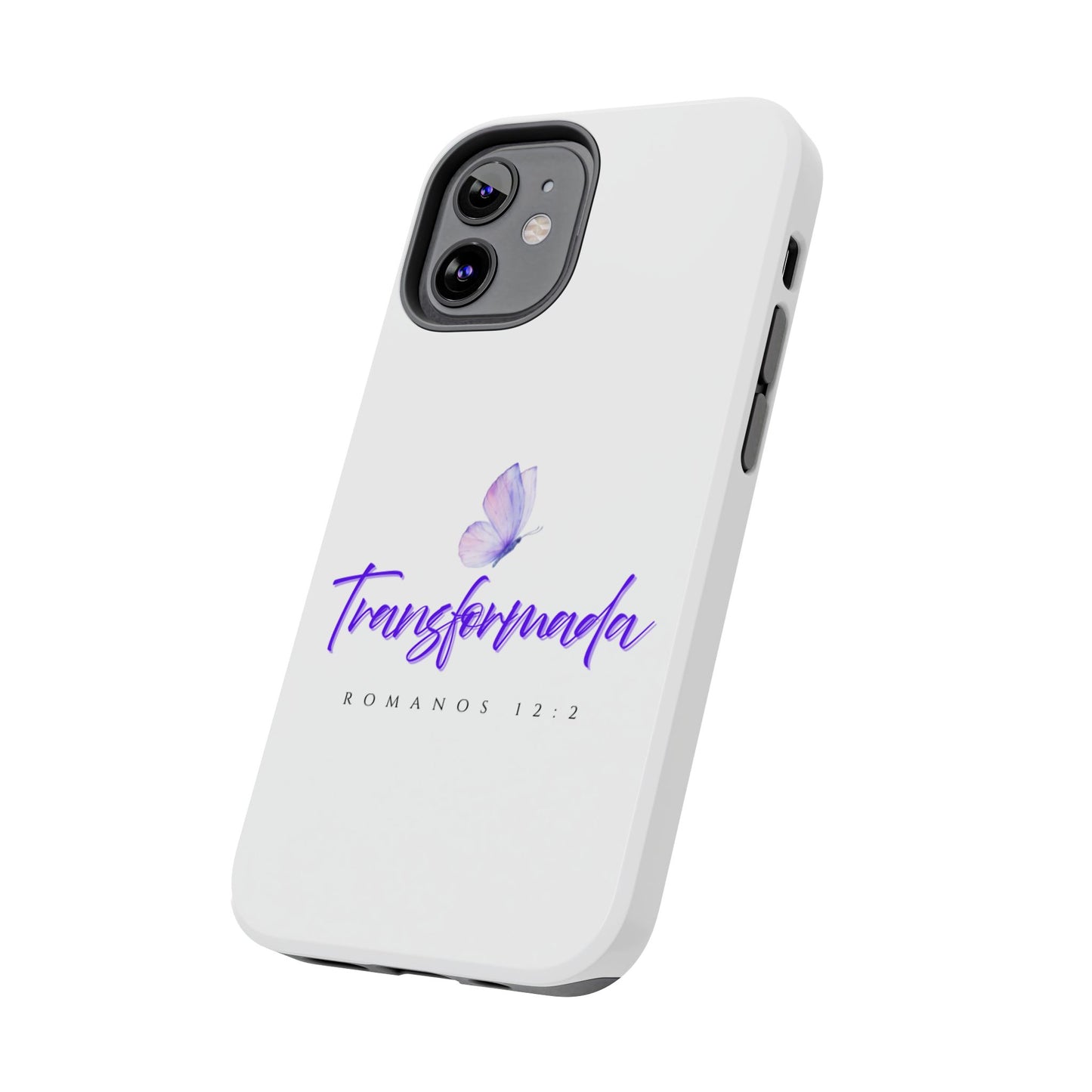 Transformada Phone Case, Inspirational Gift, Scripture Cases, Christian Accessories, Floral Design, Unique Phone Protection