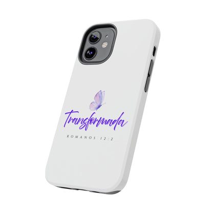 Transformada Phone Case, Inspirational Gift, Scripture Cases, Christian Accessories, Floral Design, Unique Phone Protection