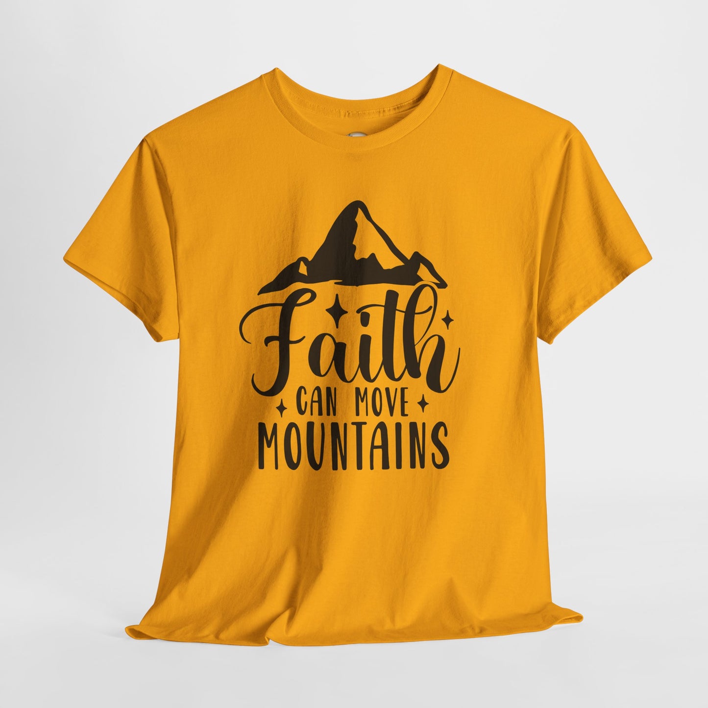 Faith Can Move Mountains - Unisex Heavy Cotton Tee