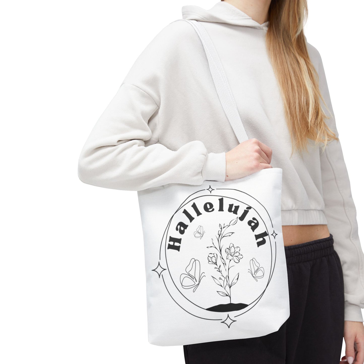 Hallelujah Tote Bag - Stylish All-Over Print for Women's Spiritual Journey