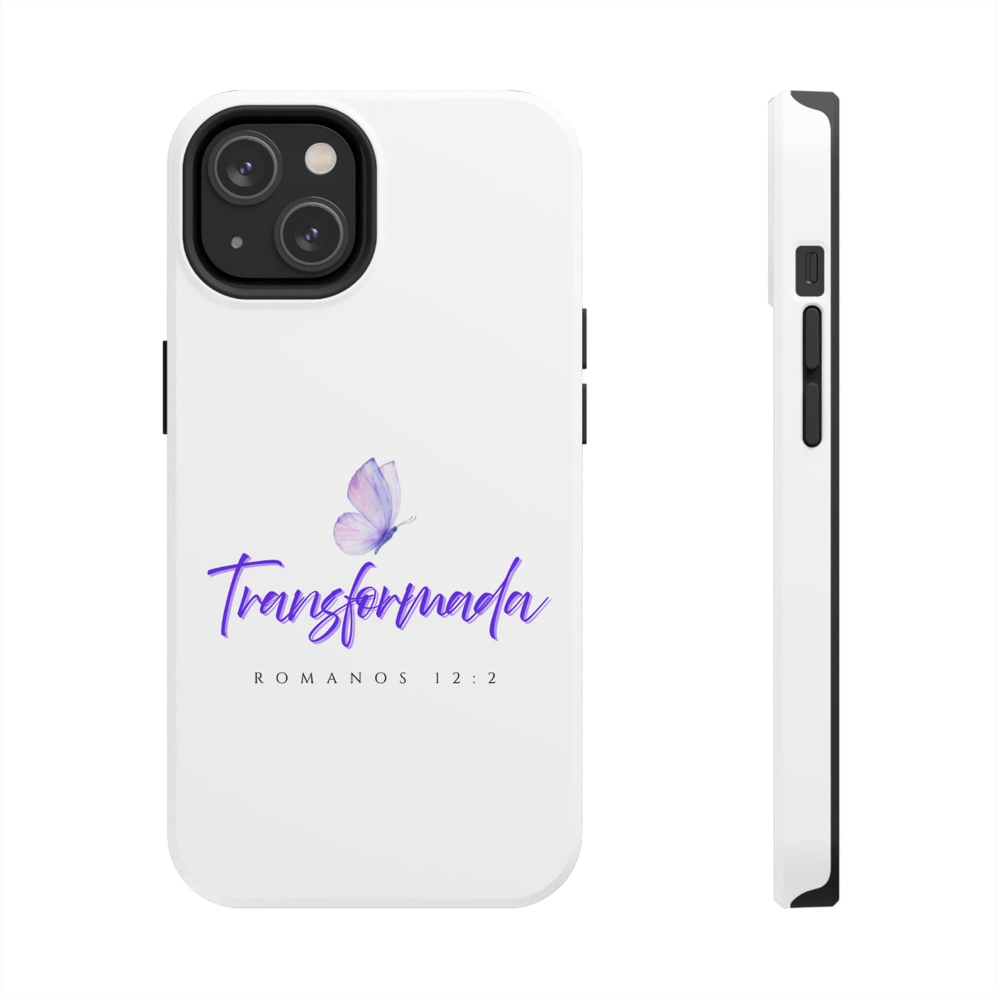 Transformada Phone Case, Inspirational Gift, Scripture Cases, Christian Accessories, Floral Design, Unique Phone Protection